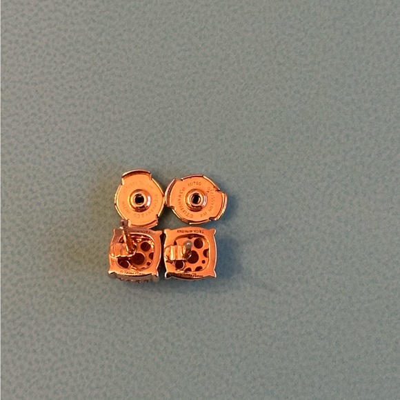 Tiffany&Co. 18k Rose Gold Paloma Picasso Sugar Stack Pink Sapphires Earrings - Picture 7 of 11